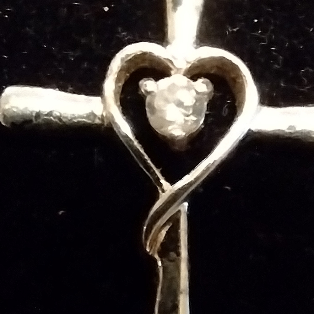 Solid Sterling And Diamond Pendant - image 4